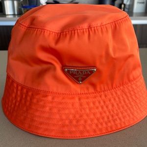 Prada Nylon Bucket - Orange (Medium)